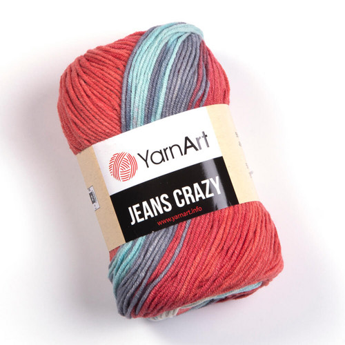 Příze Jeans Crazy - červená — foto 1