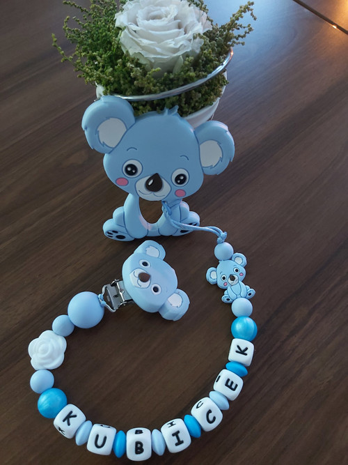 2v1 DUDUdržka/kousátko - Koala růžová