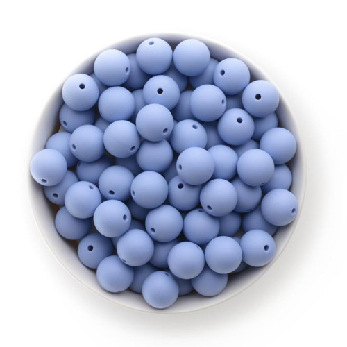 Silikonové korálky 15mm (10ks) - powder blue