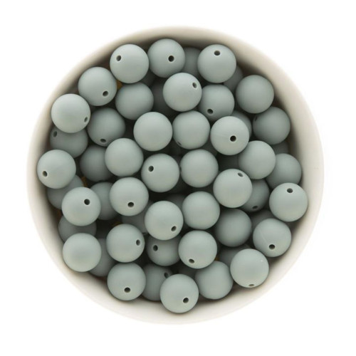 Silikonové korálky 15mm (10ks) - light grey