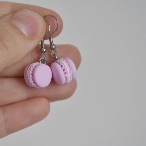 Makronky náušnice mini - Chirurgická ocel
