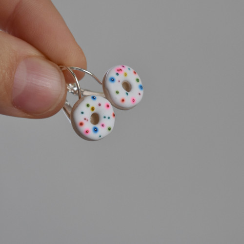 Mini donuty náušnice