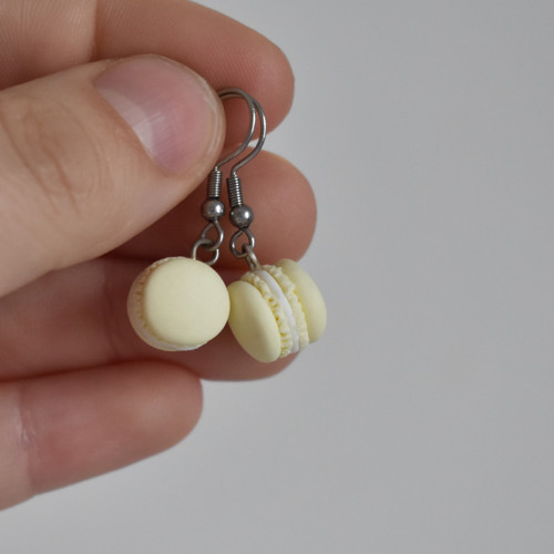 Makronky náušnice mini - Chirurgická ocel