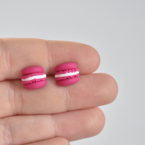 Makronky náušnice mini - Chirurgická ocel