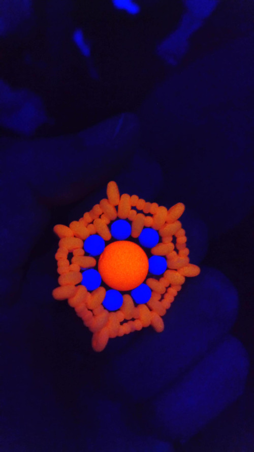 Náhrdelník Mandala Blue-Orange