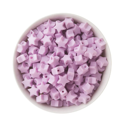 Silikonové hvězdičky 12mm (2ks) - lavender — foto 1