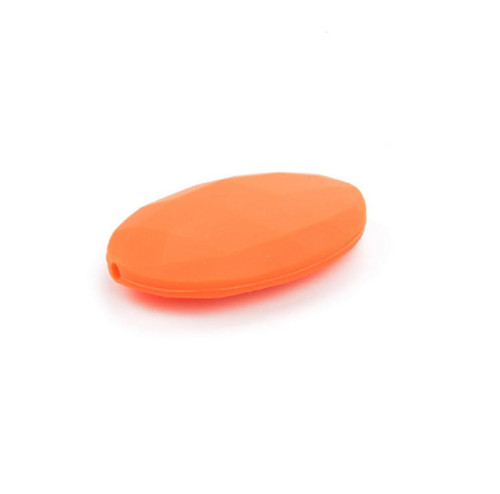 Silikonové korálky OVÁL 40mm (1ks) - orange