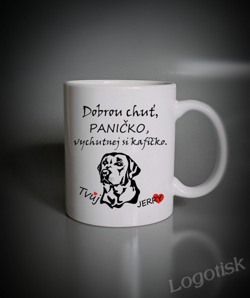 Hrnek Dobrou chuť paničko s Labradorem — foto 1
