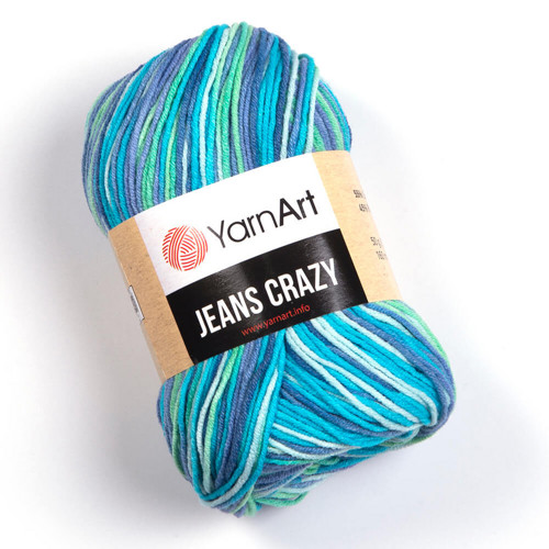 Příze Jeans Crazy - modrozelená