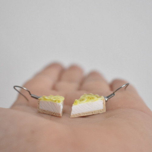 Náušnice cheesecake banán - Chirurgická ocel