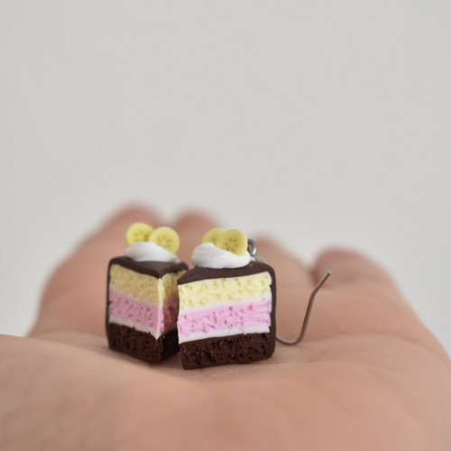 Náušnice dortík - Chirurgická ocel — foto 1