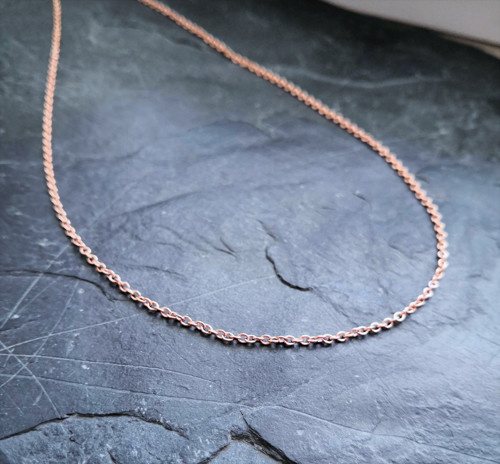 Rosegold*ocelový řetízek k přívěskům*klasický