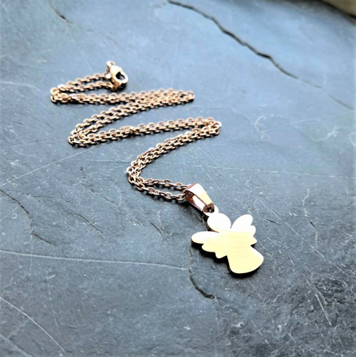 Ocelový náhrdelník*andělský*rosegold