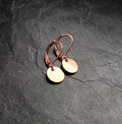 Ocelové náušnice*penízky*mince*rosegold*1 cm