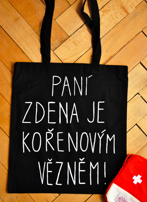 Pevná plátěná taška - paní Zdena