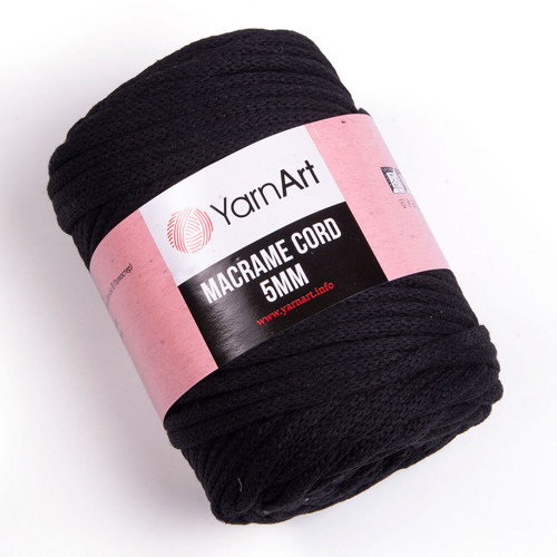 Příze Macrame Cord 5mm - černá — foto 1