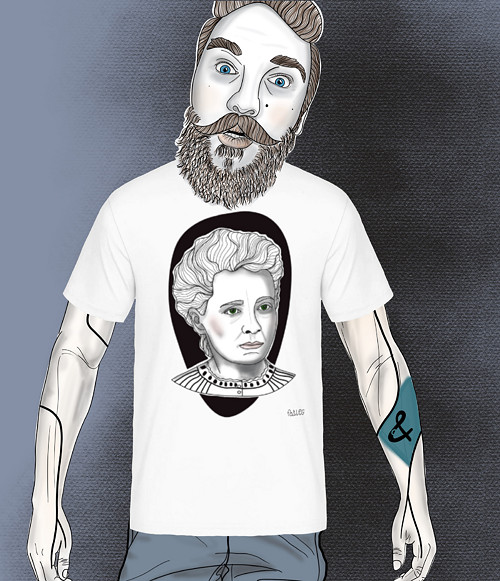 Pánské Tričko Marie Curie Skłodowska