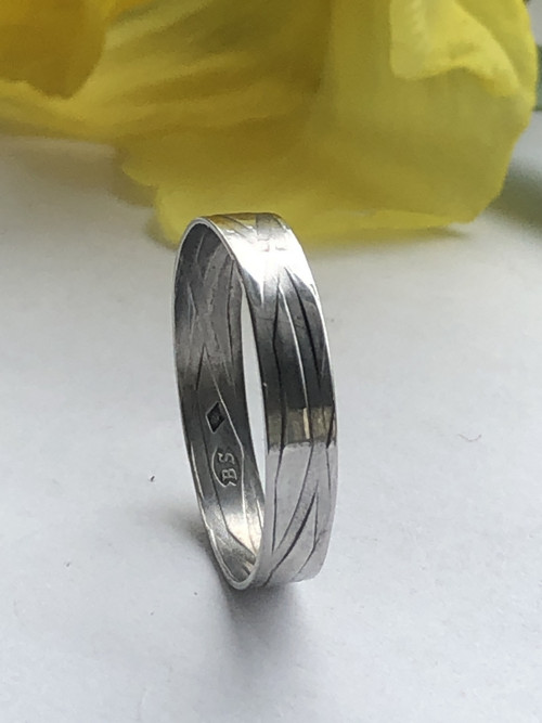 Stříbrný prsten se vzorem - HandMade BS Design