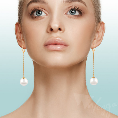 O De Havilland ... Gold Steel & Faux Pearl