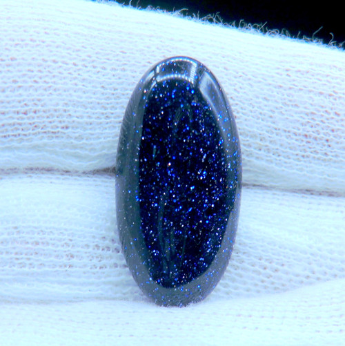 Gold stone kabošon 30 x 15 mm * Modrý