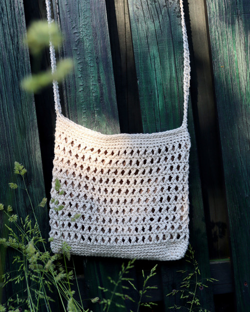 Kabelka lněná smetanová