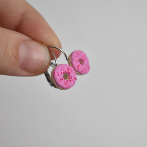 Mini donuty náušnice