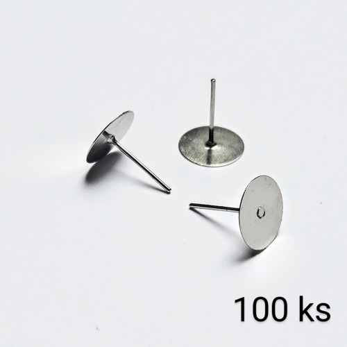 Platinové puzety 12x10 mm, 100 ks