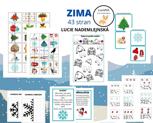 ZIMA - pracovní listy