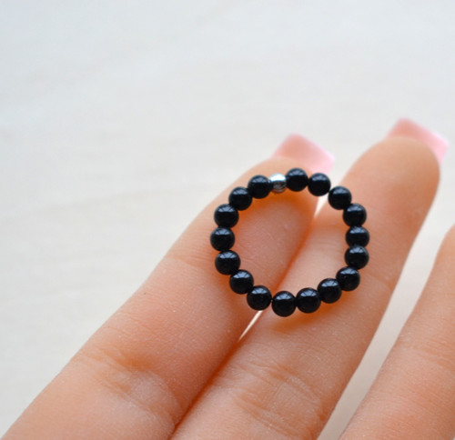 Prstýnek z minerálu - ONYX 0.3*chir. ocel