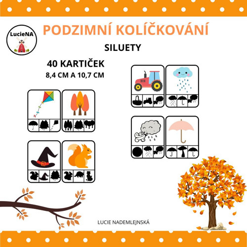 Podzimní kolíčkování - siluety