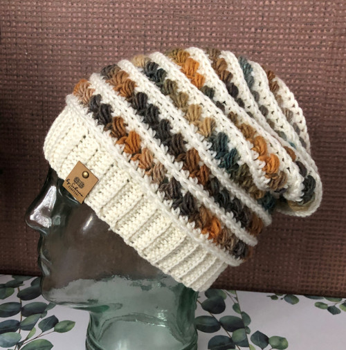 Háčkovaná čepice Elsa merino — foto 1