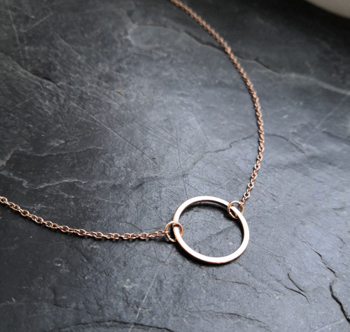Ocelový náhrdelník*karma*rosegold*jemný