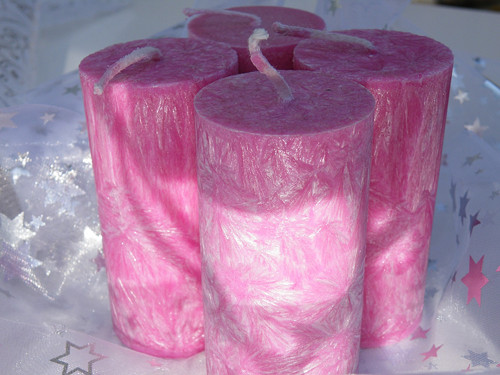 Palmové na adventní věnec 4ks RŮŽOVÁ B ø 4,6 ↑9 cm