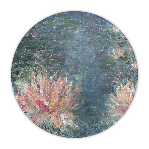 "Na vodní hladině" / průměr 40cm / kulaté plátno