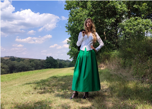 Manšestrová Maxi Sukně Vodnická - Sleva!!