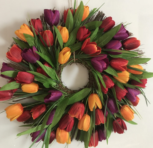Věnec s tulipány — foto 1
