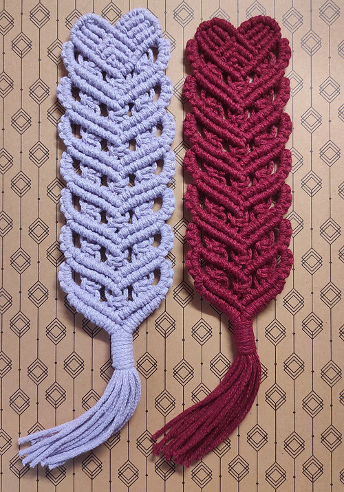 Macramé záložka do knihy - typ 2