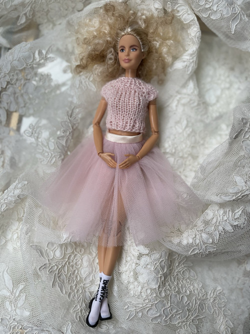 TUTU sukně pro Barbie pudrová — foto 1