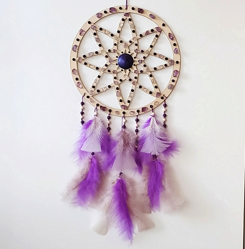 Lapač snů - mandala - Ametyst