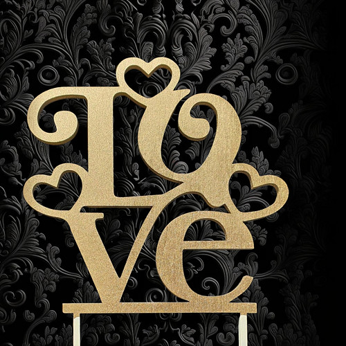 Svatební dortový zápich LOVE – dekorace na dort
