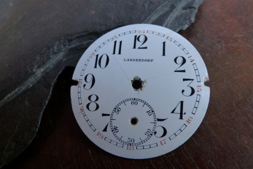 Smaltovaný ciferník 46- materiál pro steampunk