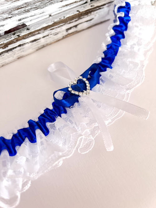 Podvazek Royal Blue Heart