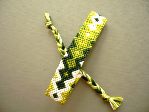 Zelenobílý - náramek