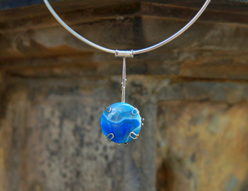 Nerezový náhrdelník... " Blue planet " — foto 1