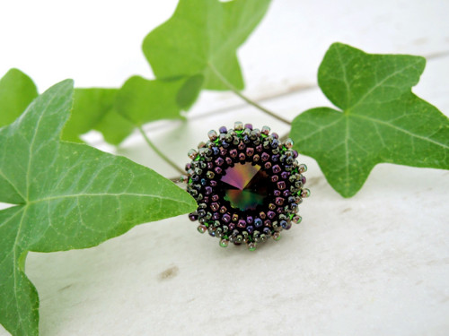 Swarovski prsten "Dark rainbow" - dámský — foto 1