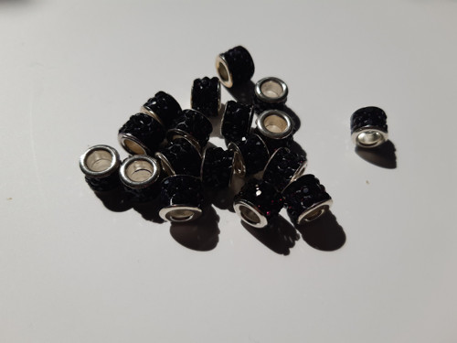 Štrasový váleček tm.fialový 8x10 mm 10 ks