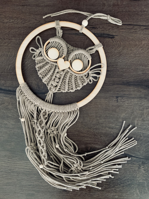 Macramé Sovička Hnědá — foto 1
