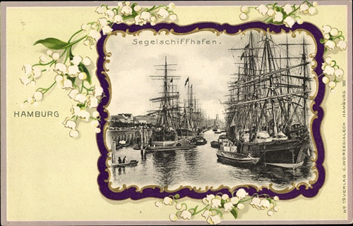 Pohlednice Hamburg plachetnice Lachmund