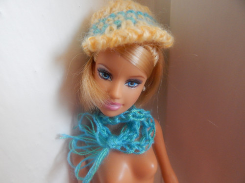 Barbie - čepice s kšiltem a nákrčník