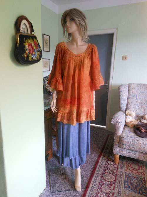 Boho tunika s krajkou, vel.UNi — foto 1